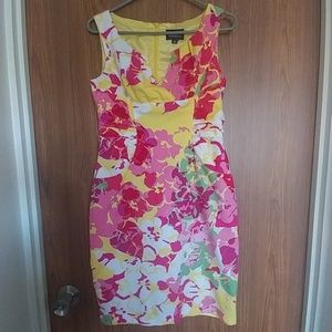 Adrianna Papell floral dress sz4
